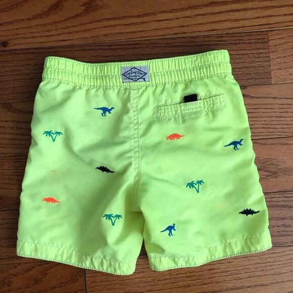 Baby Gap Embroidered Dinosaurs Appliqués  Yellow Swimming Trunks Boy’s Size 5 - Picture 9 of 10